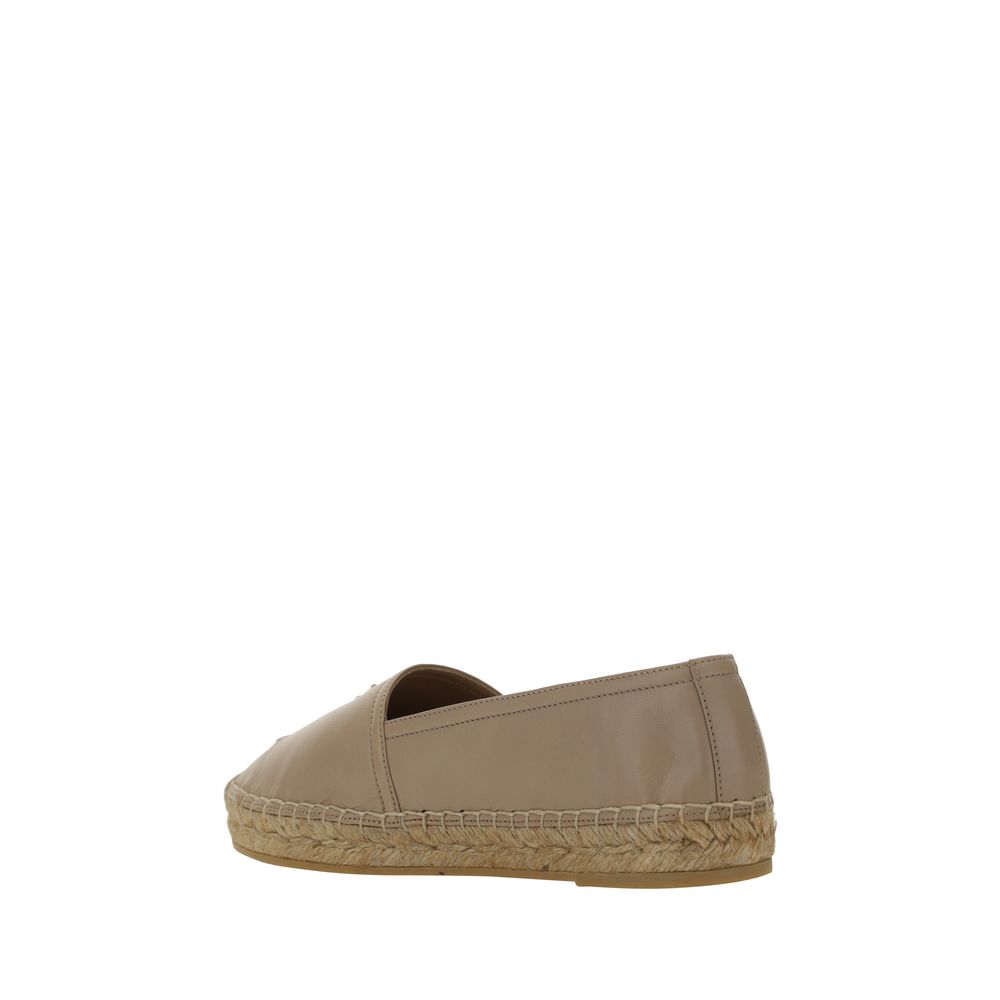 Saint Laurent Espadrillas Marroni in Pelle di Agnello AW25