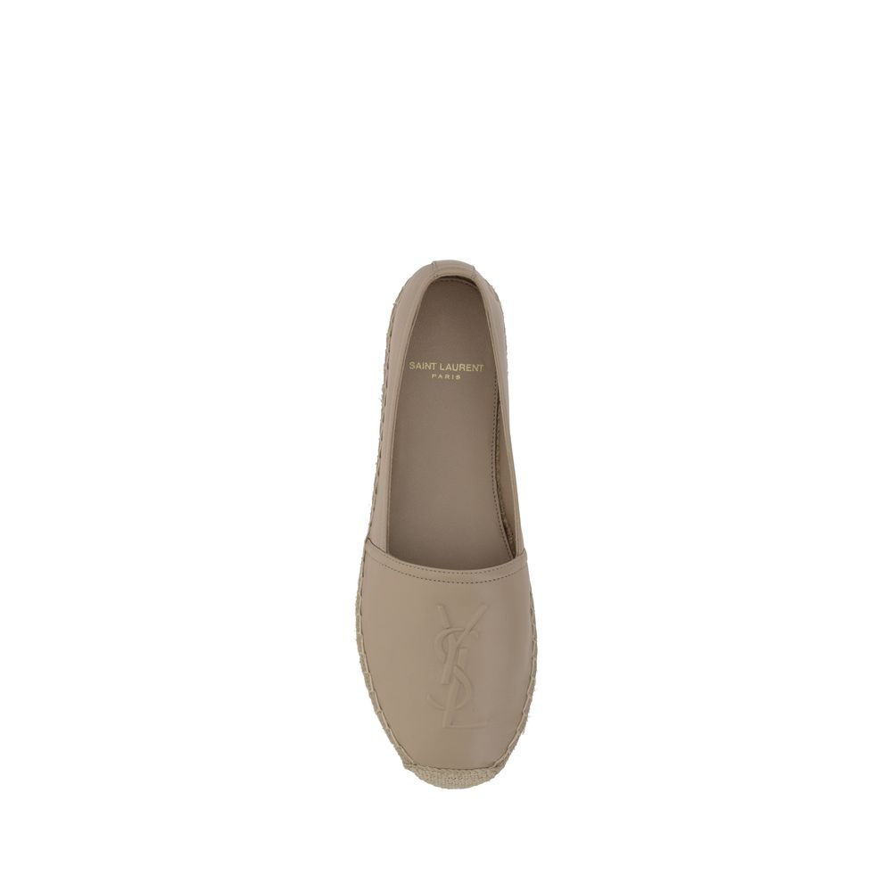 Saint Laurent Espadrillas Marroni in Pelle di Agnello AW25