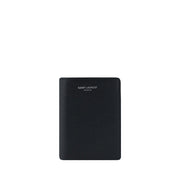 Saint Laurent Portafoglio Billfold Nero in Pelle Goffrata