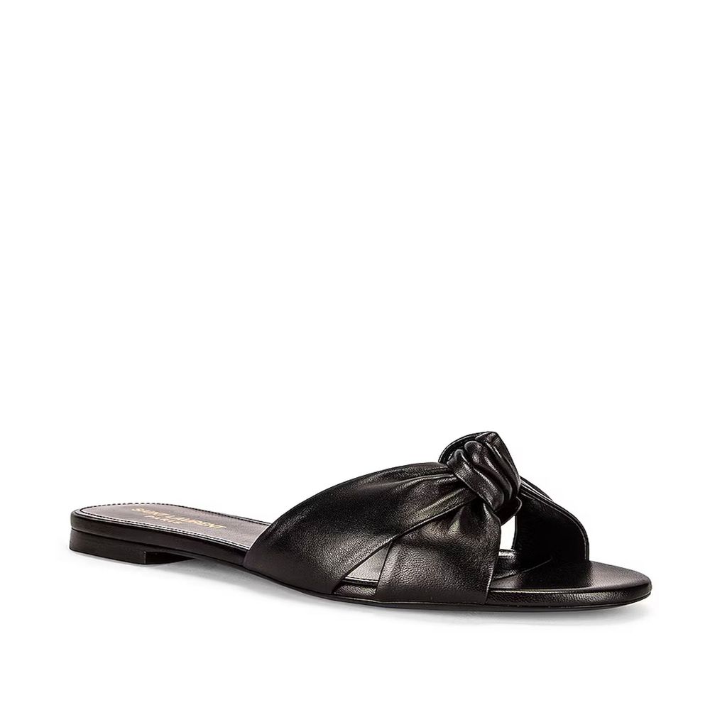 Saint Laurent Slides Nere in Pelle di Vitello