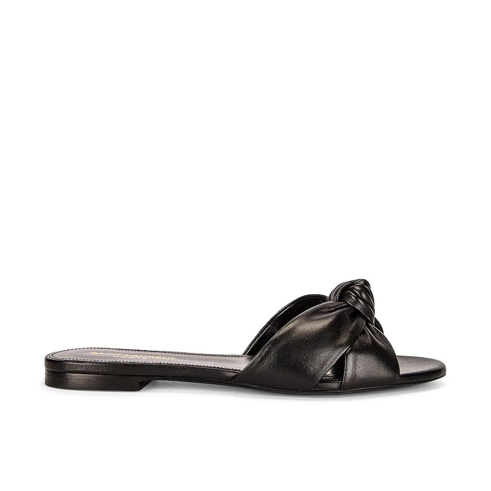 Saint Laurent Slides Nere in Pelle di Vitello
