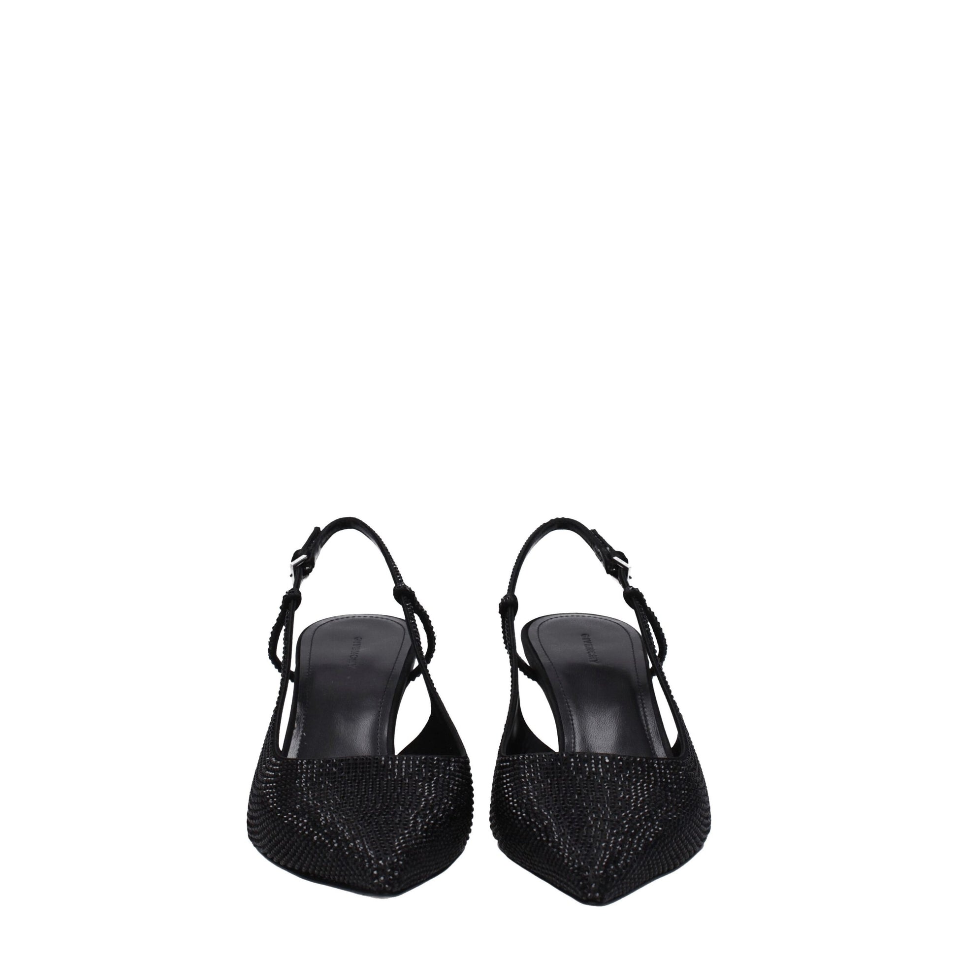 Sandali Givenchy High Heel Neri in Tessuto con Strass e Tacco Alto (7 cm)