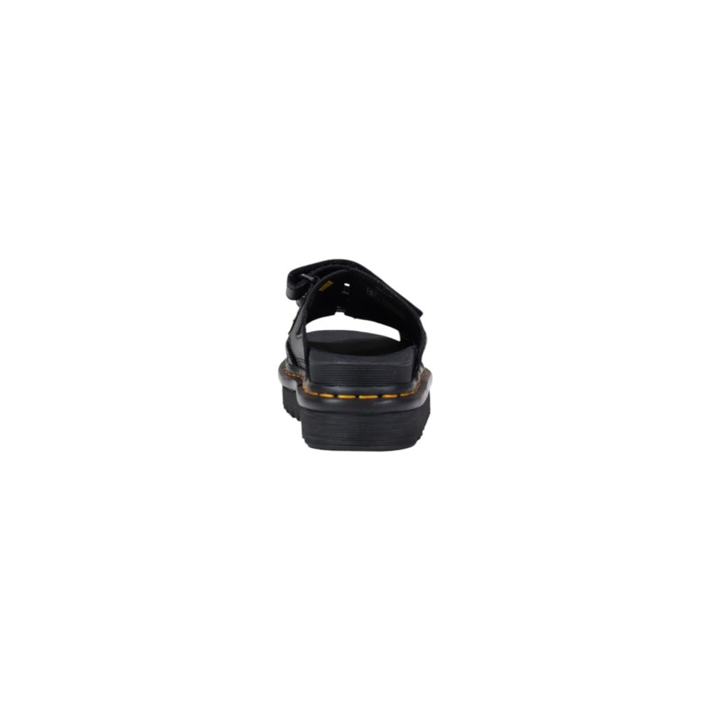 Scarpe Basse Platform Dr. Martens Raine Slide in Pelle Nera, Sandalo