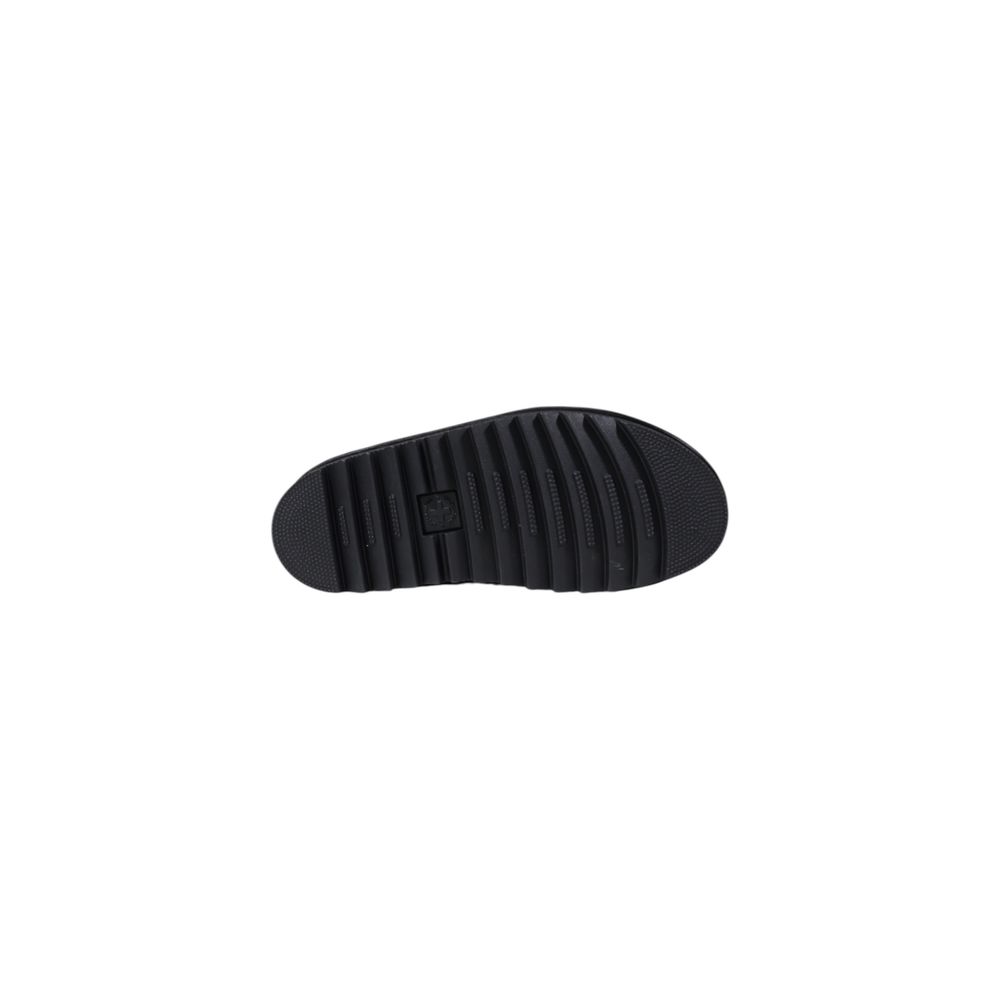 Scarpe Basse Platform Dr. Martens Raine Slide in Pelle Nera, Sandalo