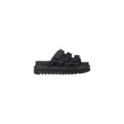 Scarpe Basse Platform Dr. Martens Raine Slide in Pelle Nera, Sandalo