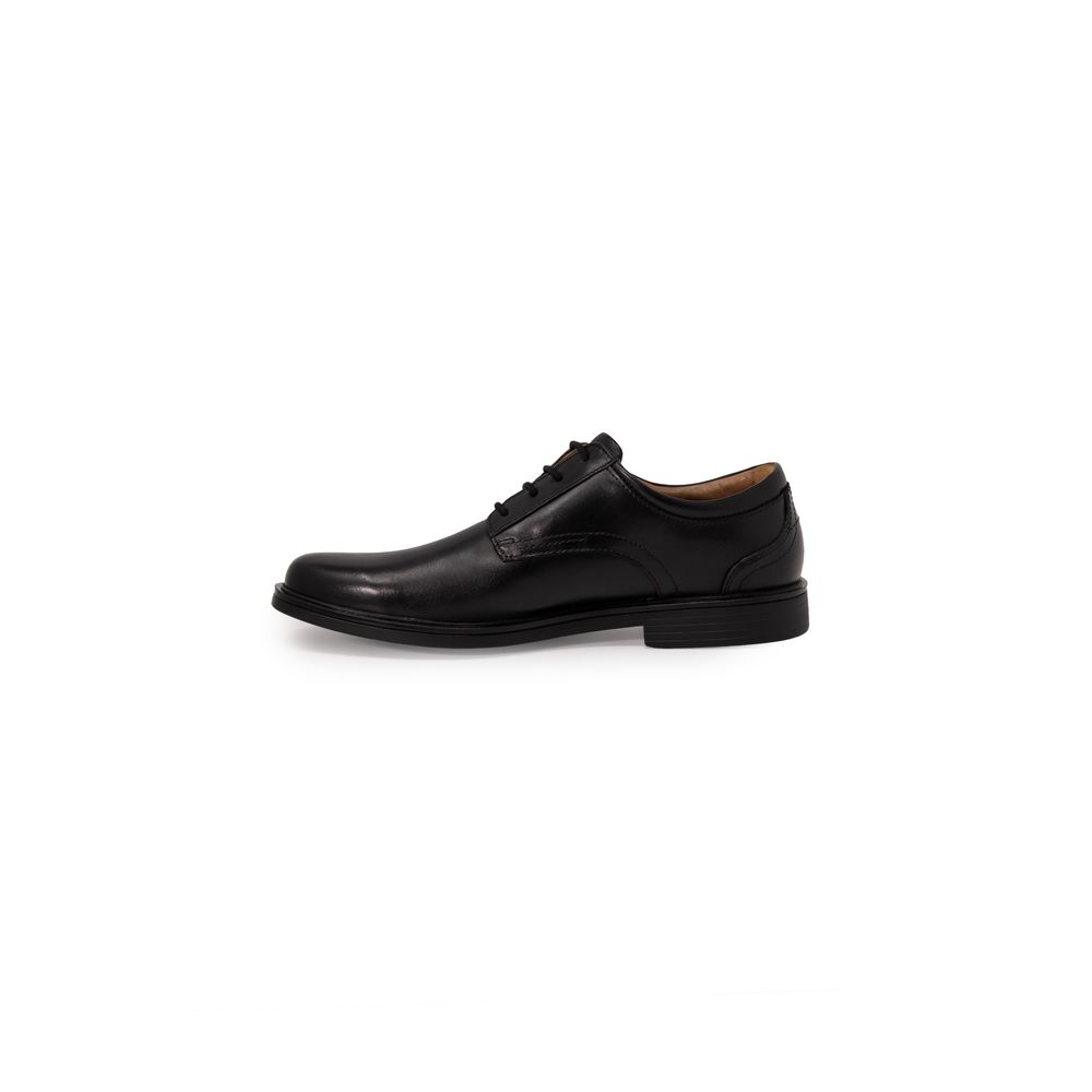 Scarpe Stringate Uomo Clarks Un Aldric Lace in Pelle Nera, 5 Occhielli