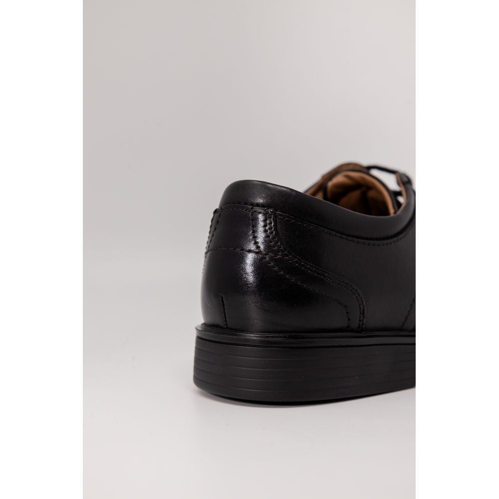 Scarpe Stringate Uomo Clarks Un Aldric Lace in Pelle Nera, 5 Occhielli