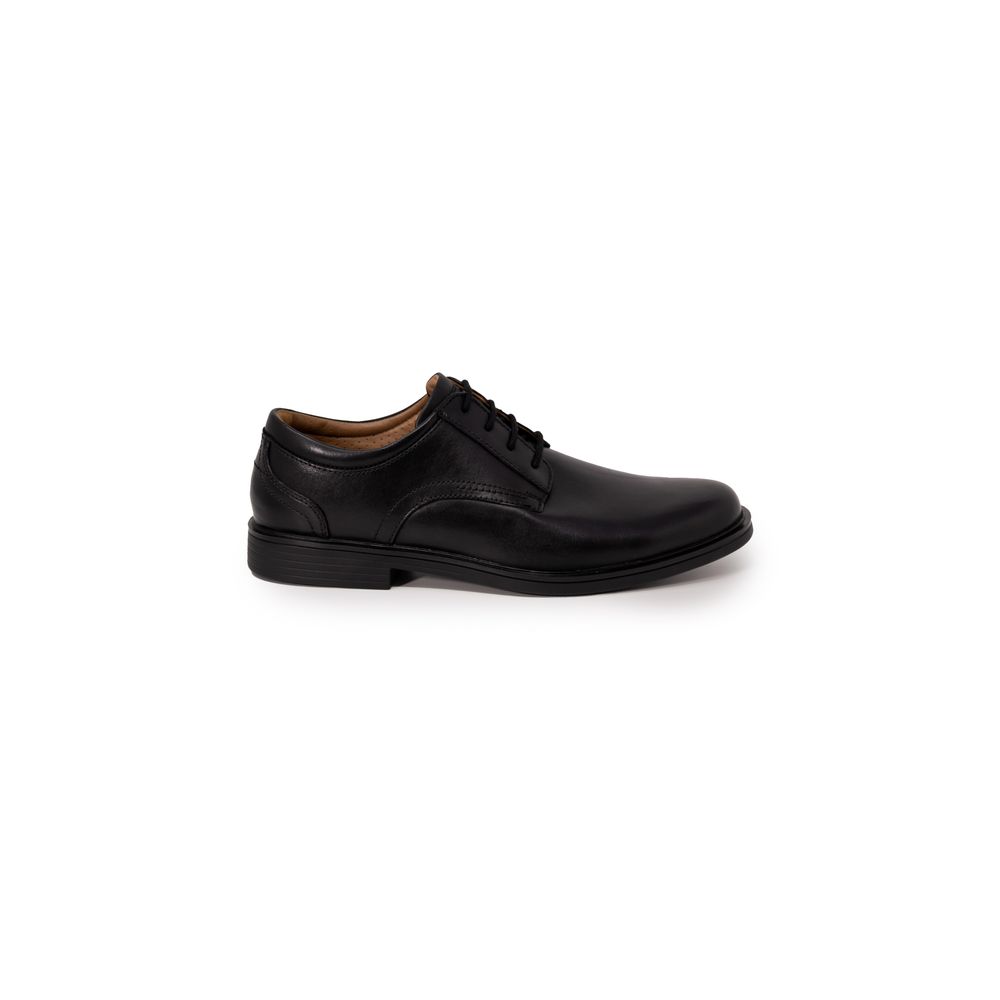 Scarpe Stringate Uomo Clarks Un Aldric Lace in Pelle Nera, 5 Occhielli