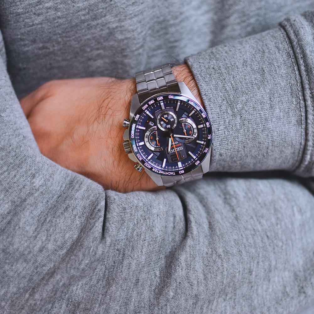 Seiko Chronograph SSB345P1 Quarzo Nero Sportivo