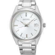 Seiko Quarzo SUR307P1 Uomo Acciaio Bianco