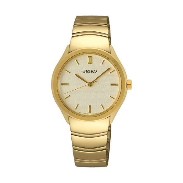 Seiko Quarzo SUR552P1 Donna Oro Giallo Bianco