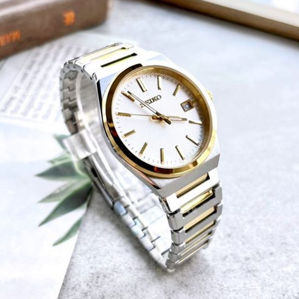 Seiko Quarzo SUR558P1 Donna Oro Rosa Bianco