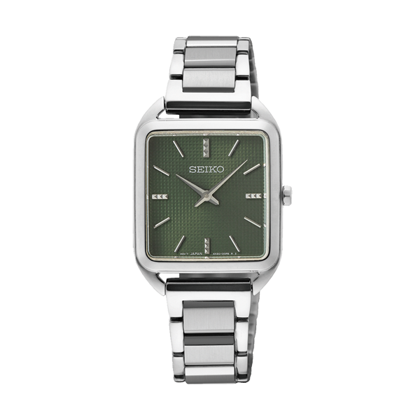 Seiko Quartz SWR075P1 Women's Steel Square White