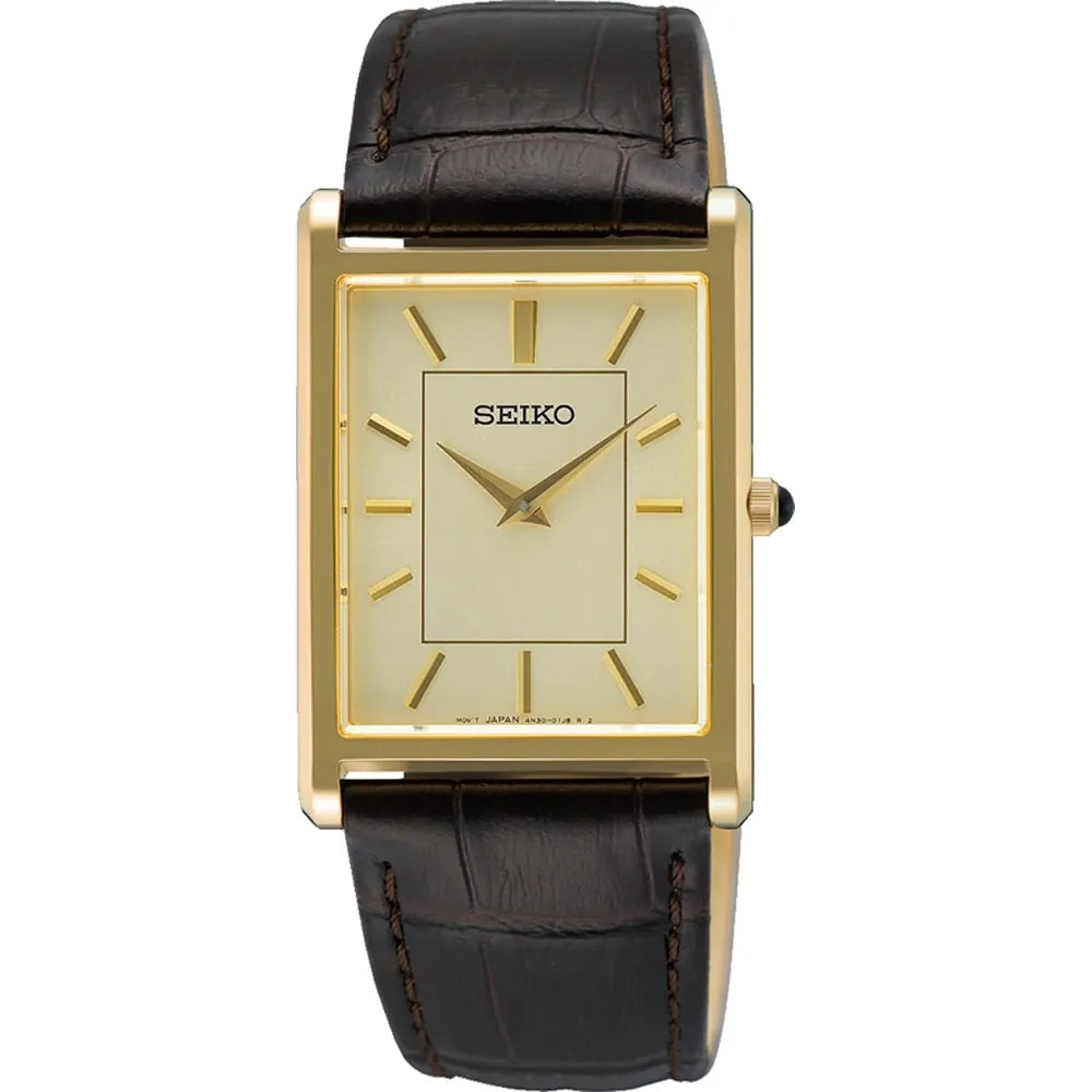 Seiko Quarzo SWR106P1 Donna Oro Giallo Rettangolare