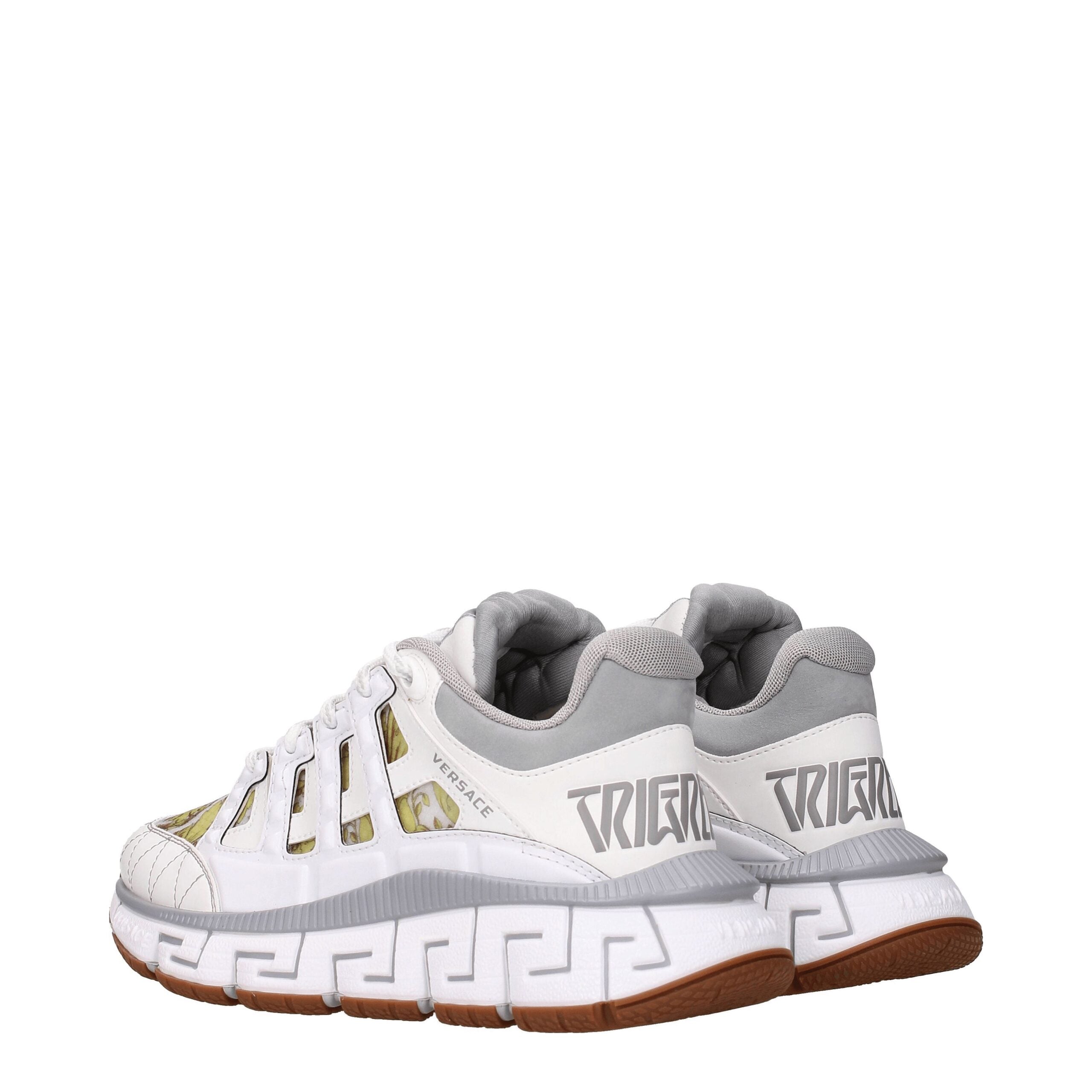 Sneakers Athletic Versace in Pelle Bianca, Tacco 5cm
