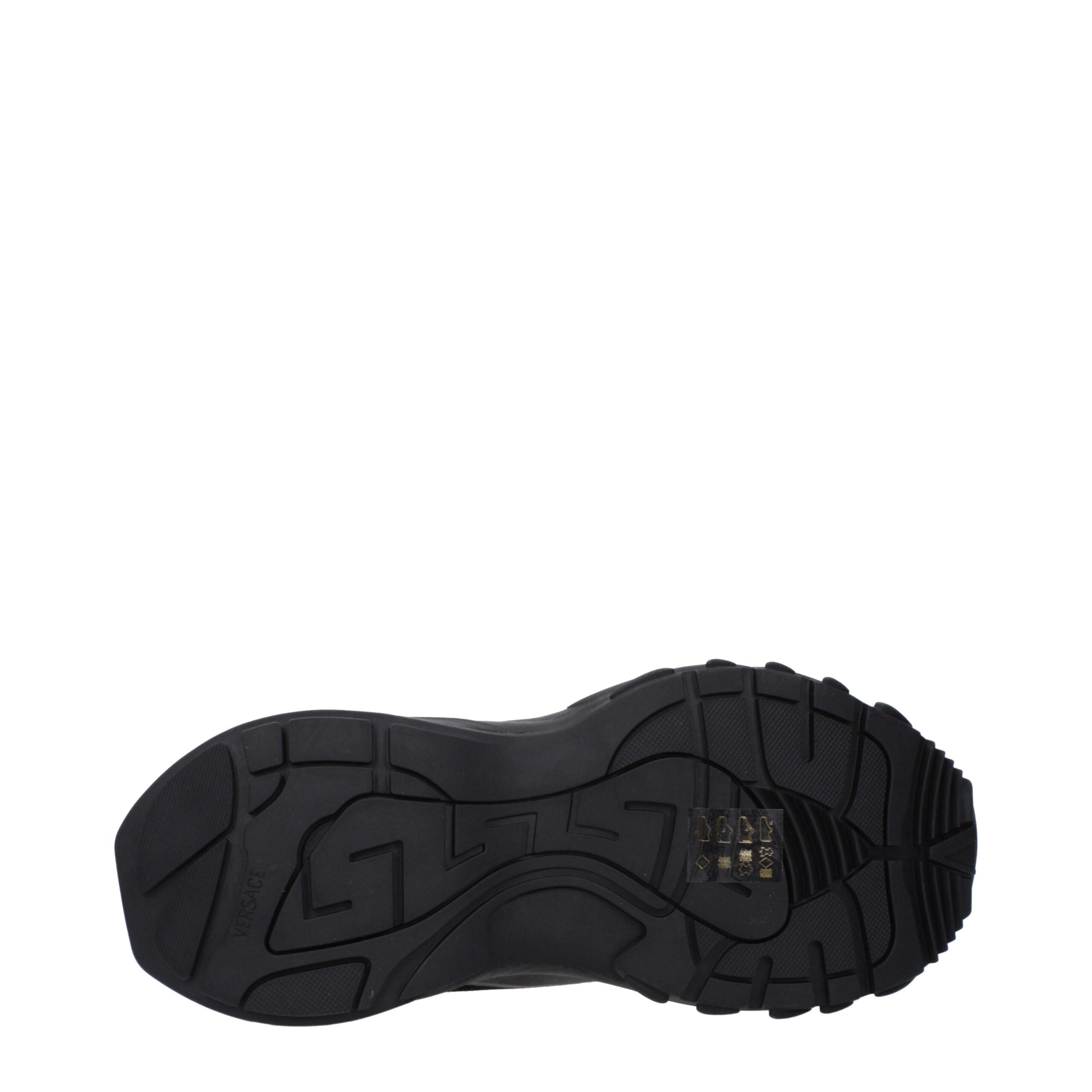 Sneakers Athletic Versace in Tessuto Nero, Multi-Logo