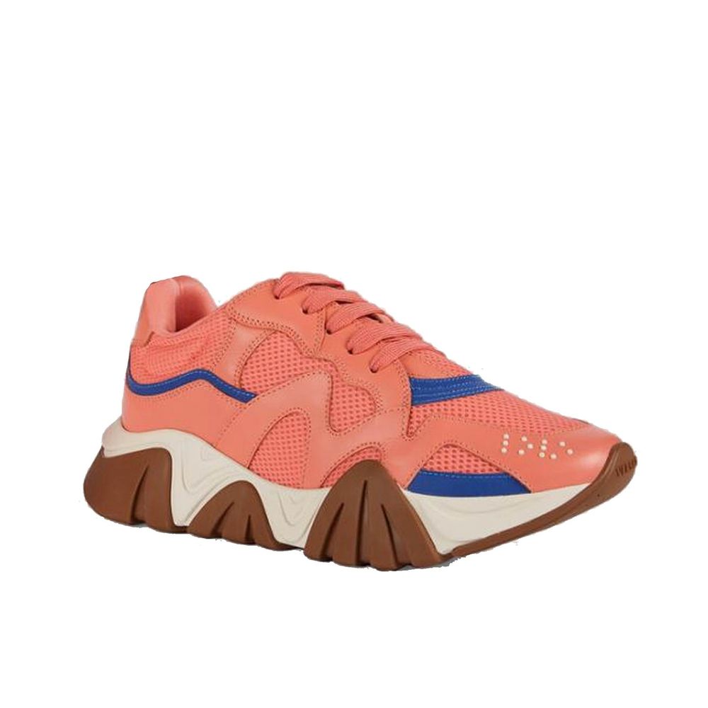 Sneakers Chunky Versace in Pelle Arancione, Mesh e Dettagli Riflettenti