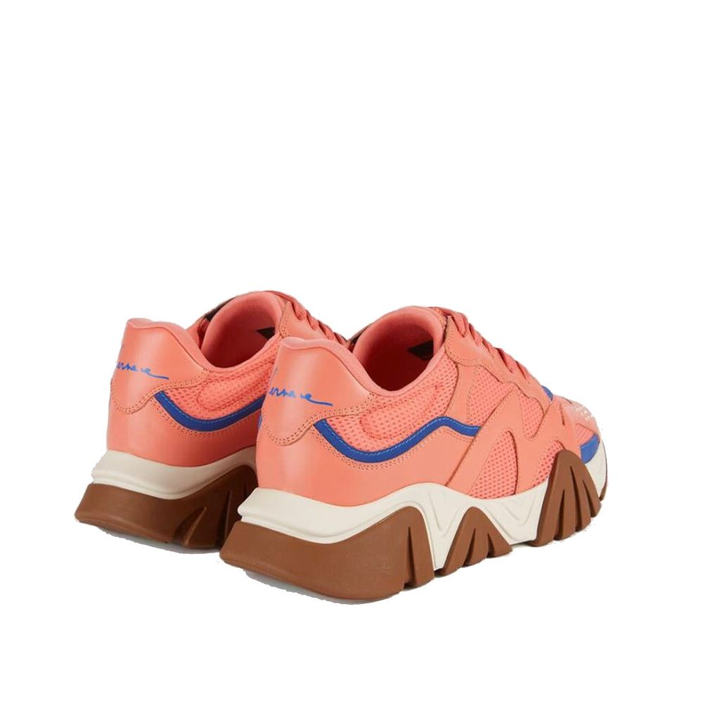 Sneakers Chunky Versace in Pelle Arancione, Mesh e Dettagli Riflettenti