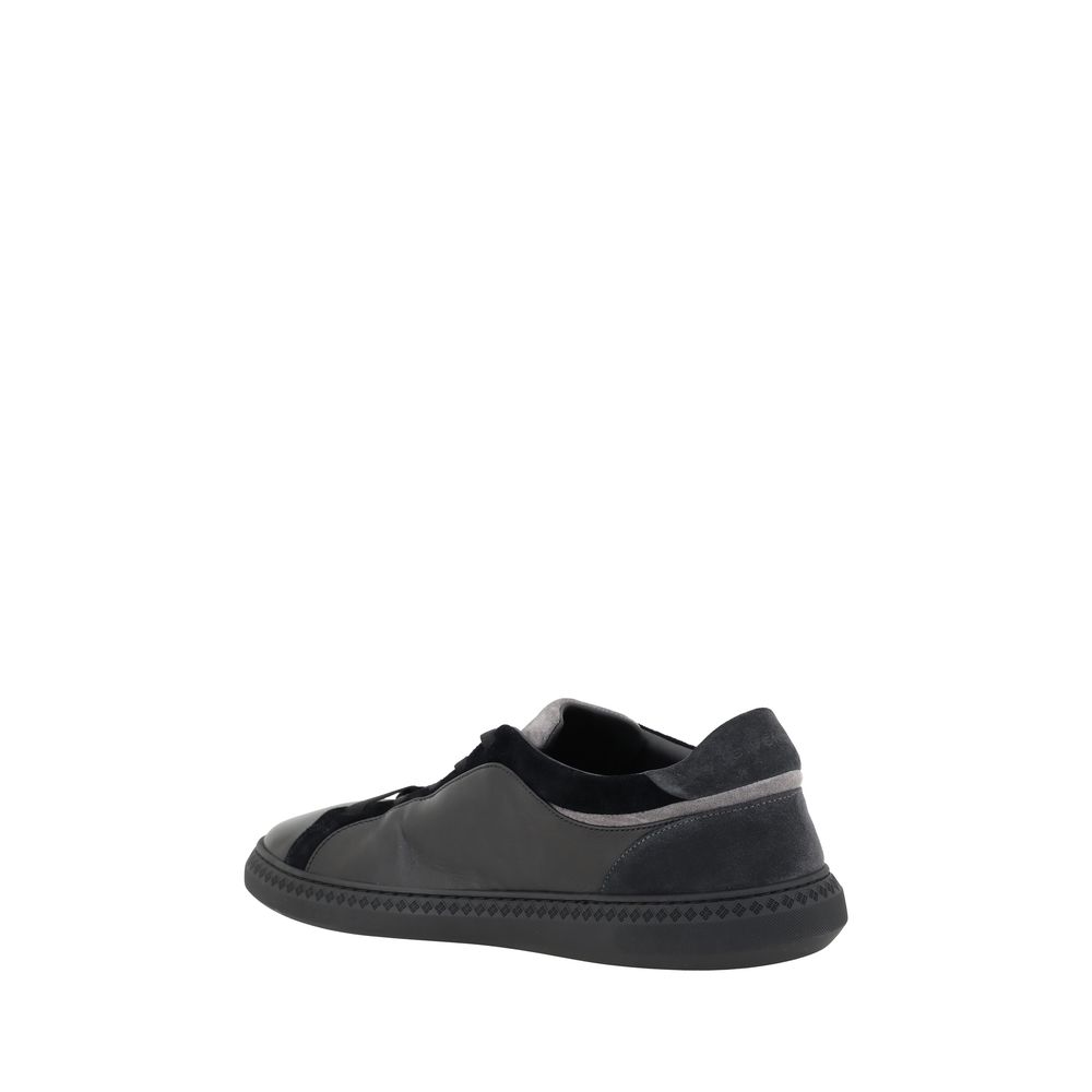 Sneakers Givenchy G Set Nere in Pelle con Chiusura Lacci e Monogramma Impresso