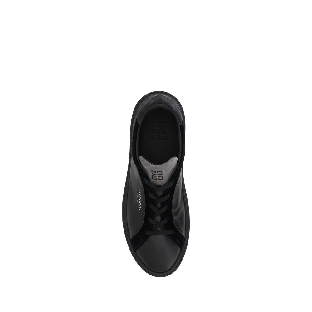 Sneakers Givenchy G Set Nere in Pelle con Chiusura Lacci e Monogramma Impresso