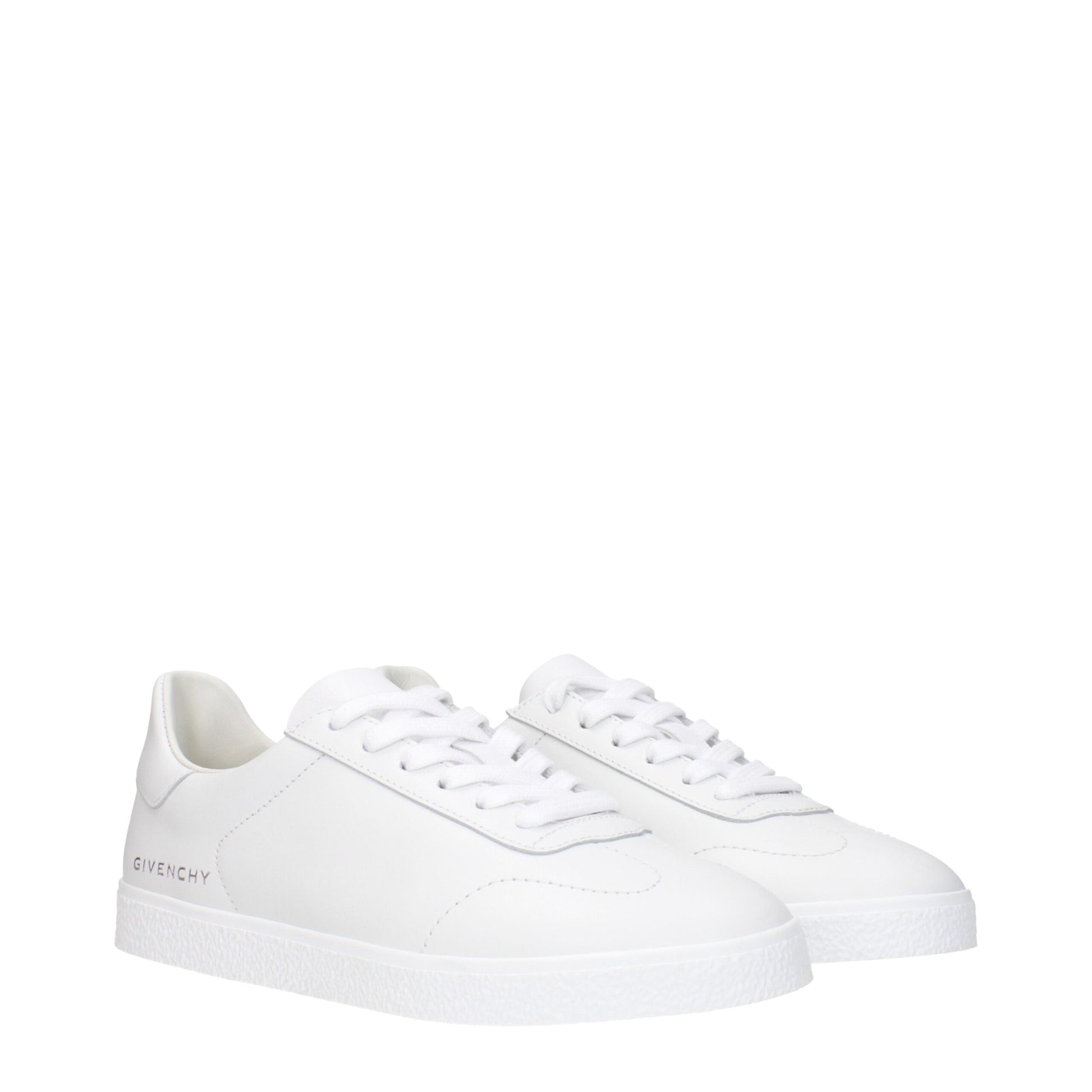Sneakers Givenchy Low Top Bianche in Pelle con Logo Laterale e Chiusura Lacci