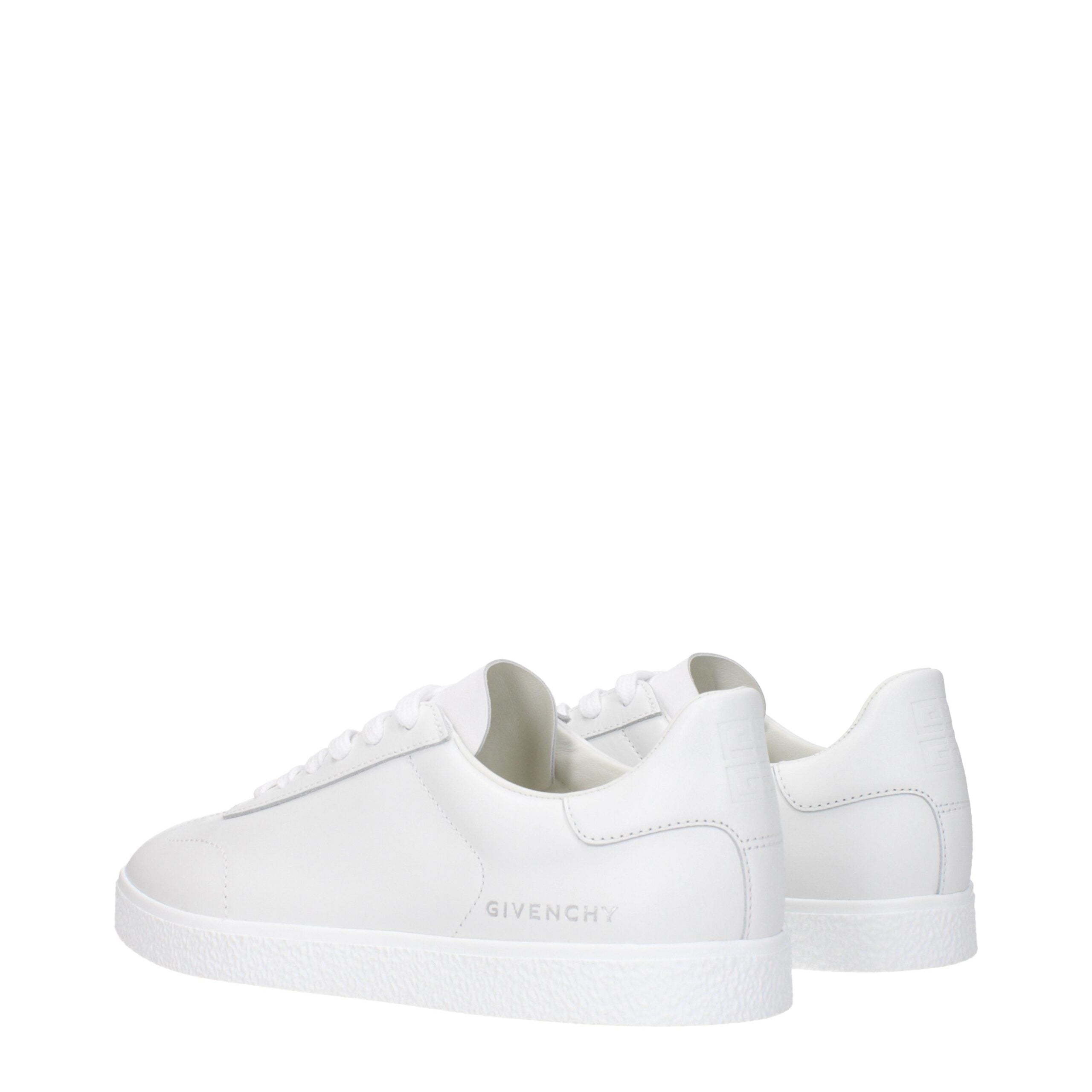 Sneakers Givenchy Low Top Bianche in Pelle con Logo Laterale e Chiusura Lacci