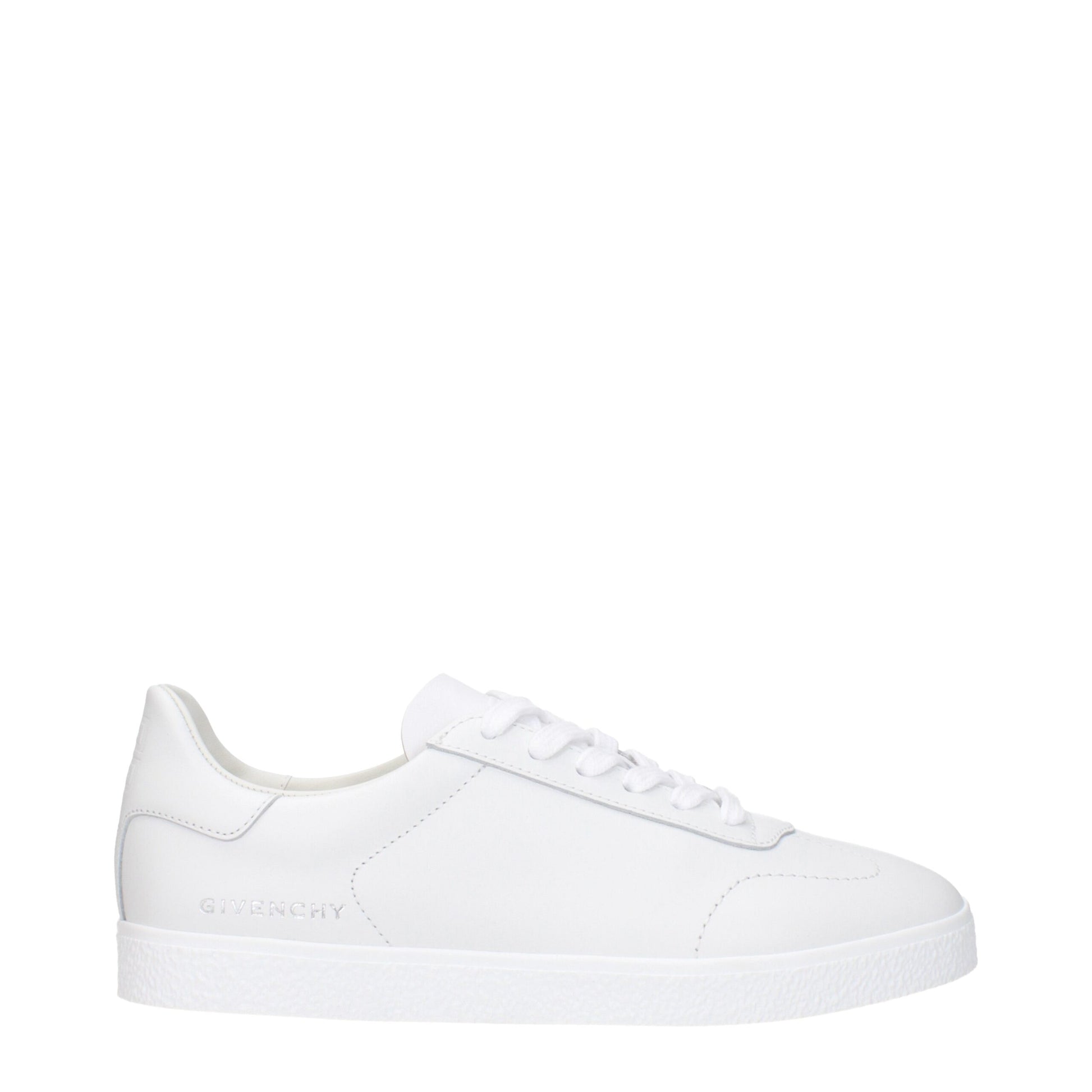 Sneakers Givenchy Low Top Bianche in Pelle con Logo Laterale e Chiusura Lacci