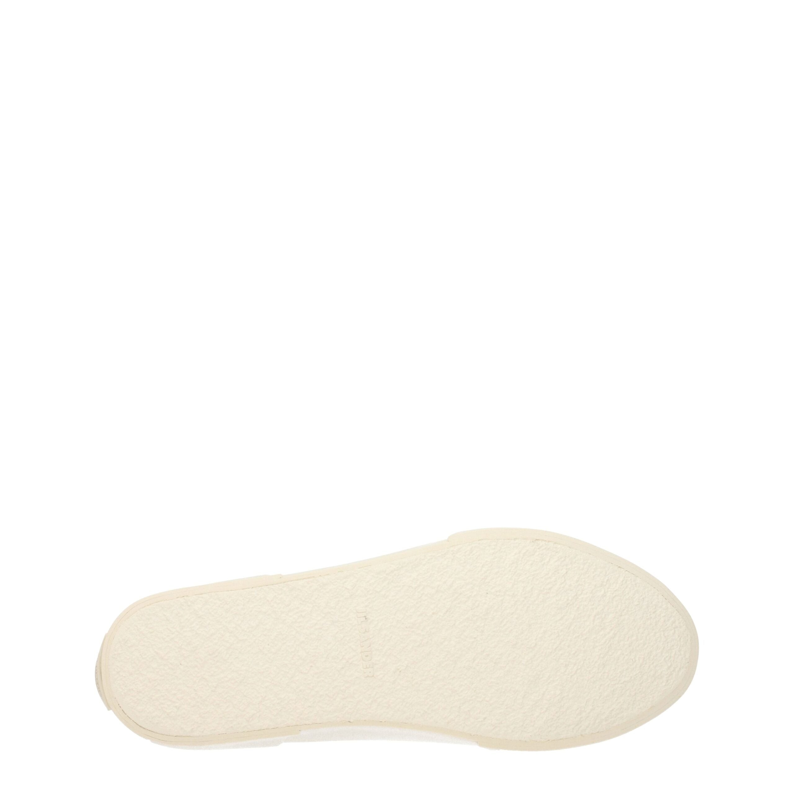 Sneakers High Top Jil Sander in Tessuto Beige Tacco 3.5 cm