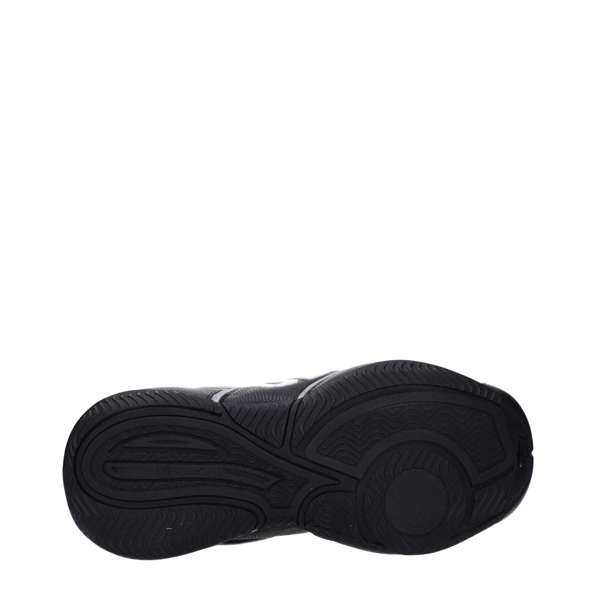 Sneakers High Top Off-White in Pelle Nera con Logo Frontale