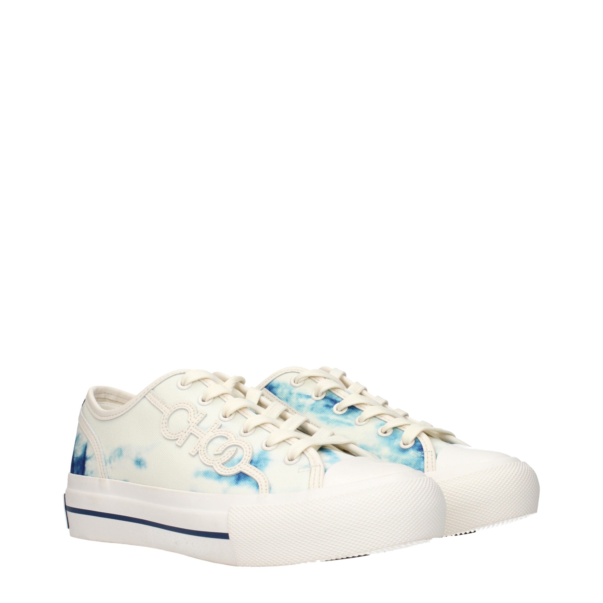 Sneakers Jimmy Choo FENIX LOW in Tessuto Denim Beige Misto