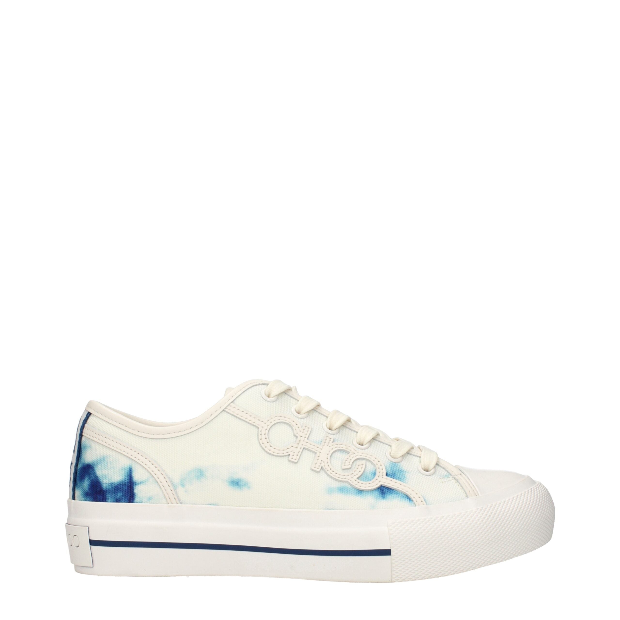 Sneakers Jimmy Choo FENIX LOW in Tessuto Denim Beige Misto