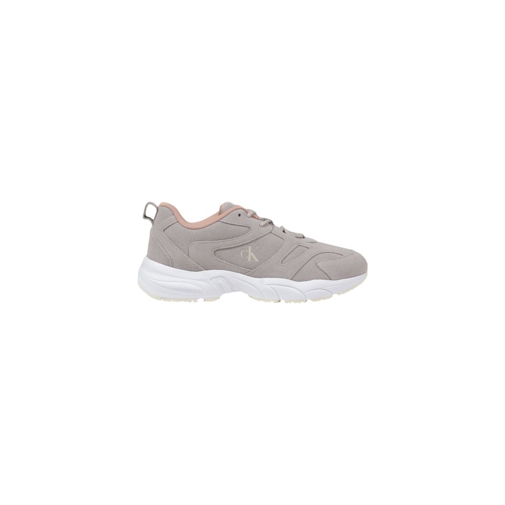 Sneakers Low Top Calvin Klein Jeans RETRO TENNIS in Ecopelle Grigia