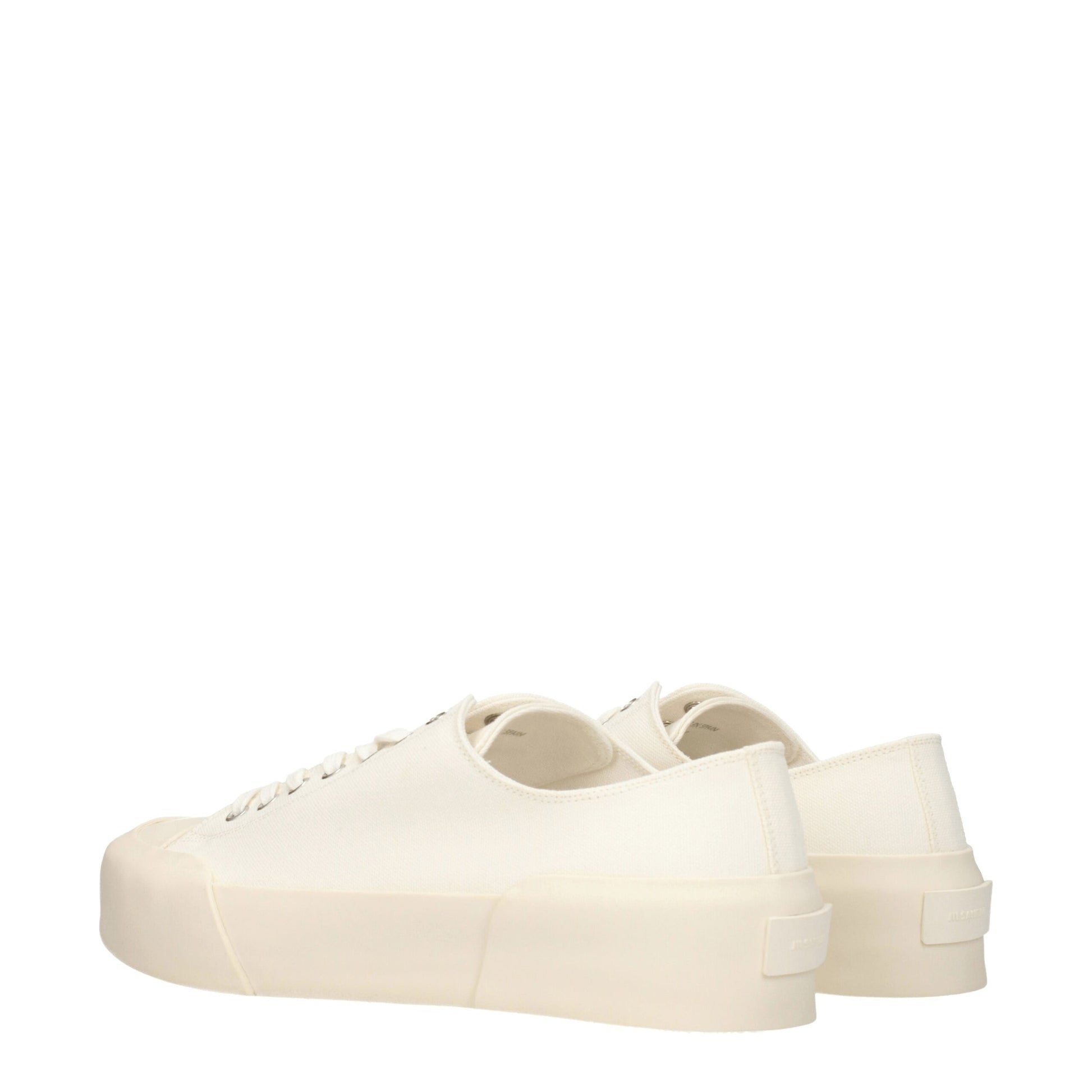 Sneakers Low Top Jil Sander in Tessuto Beige Tacco 4 cm