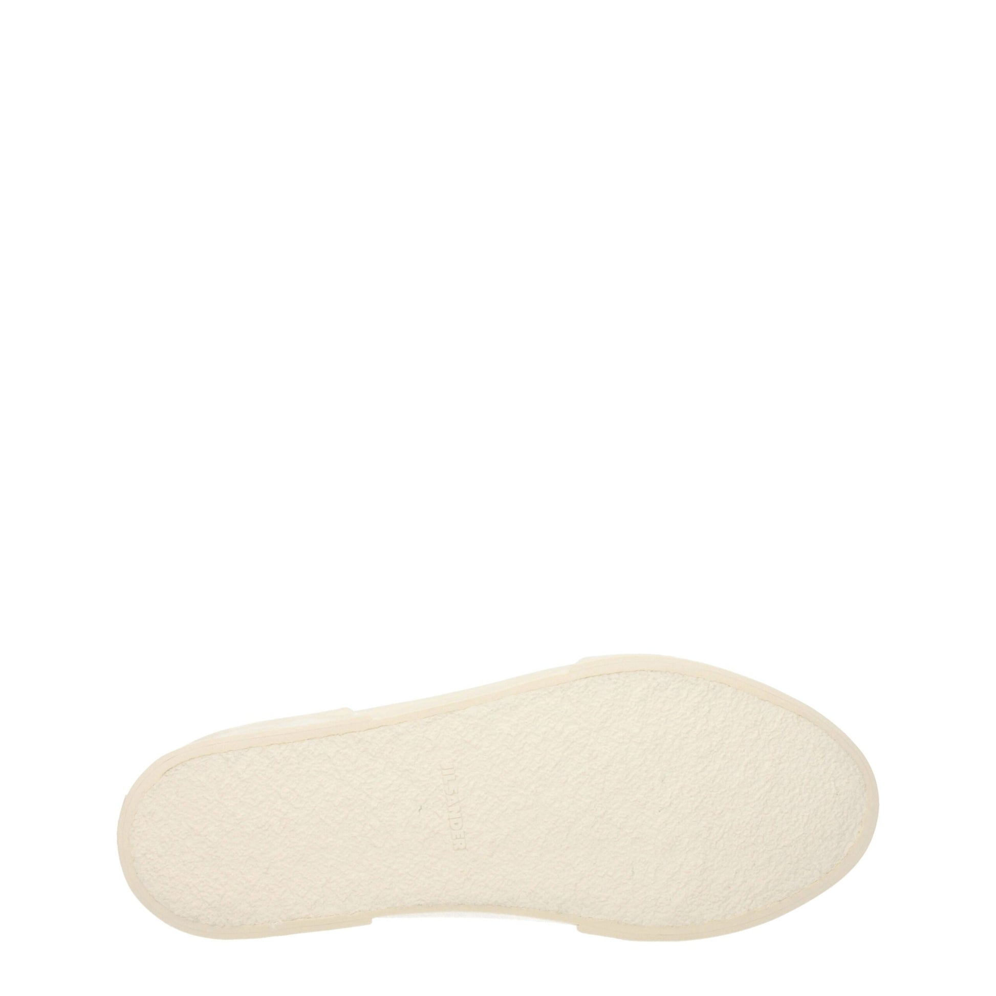 Sneakers Low Top Jil Sander in Tessuto Beige Tacco 4 cm