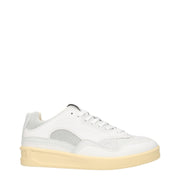 Sneakers Low Top Jil Sander in Vera Pelle Bianca