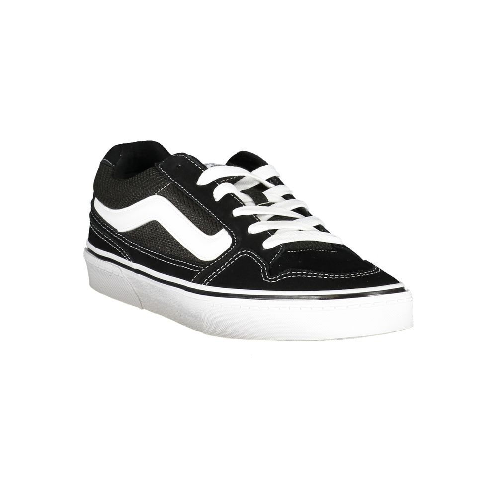 Sneakers Low Top Vans Old Skool in Poliestere/Poliuretano Nero, Dettagli a Contrasto