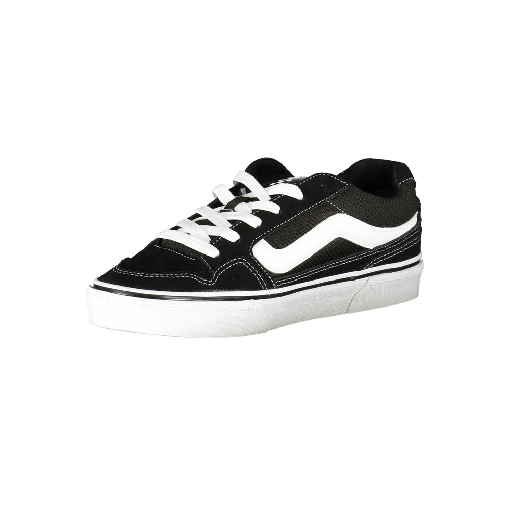 Sneakers Low Top Vans Old Skool in Poliestere/Poliuretano Nero, Dettagli a Contrasto