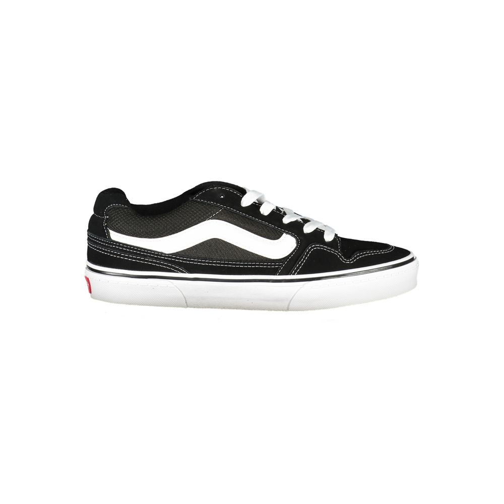 Sneakers Low Top Vans Old Skool in Poliestere/Poliuretano Nero, Dettagli a Contrasto