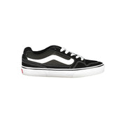Sneakers Low Top Vans Old Skool in Poliestere/Poliuretano Nero, Dettagli a Contrasto