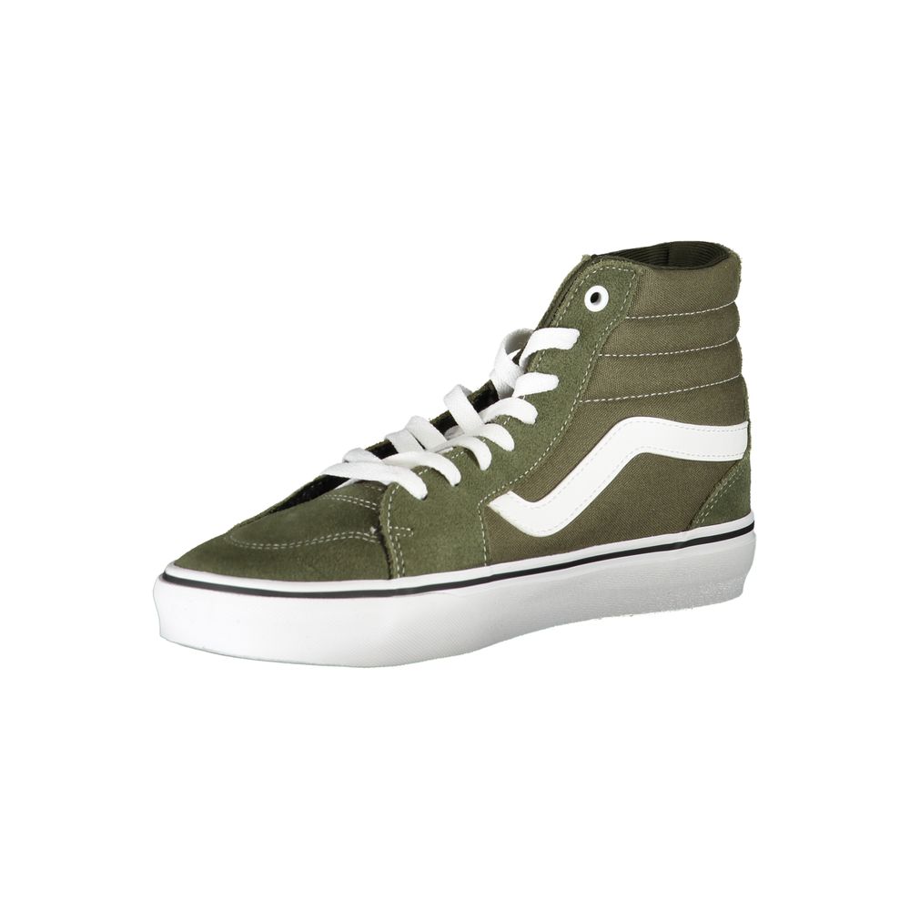 Sneakers Low Top Vans in Poliestere/Pelle Giallo, Dettagli a Contrasto