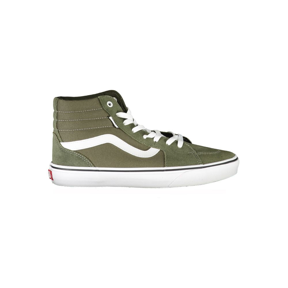 Sneakers Low Top Vans in Poliestere/Pelle Giallo, Dettagli a Contrasto