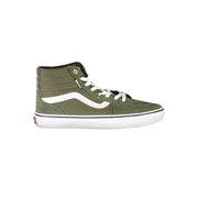 Sneakers Low Top Vans in Poliestere/Pelle Giallo, Dettagli a Contrasto