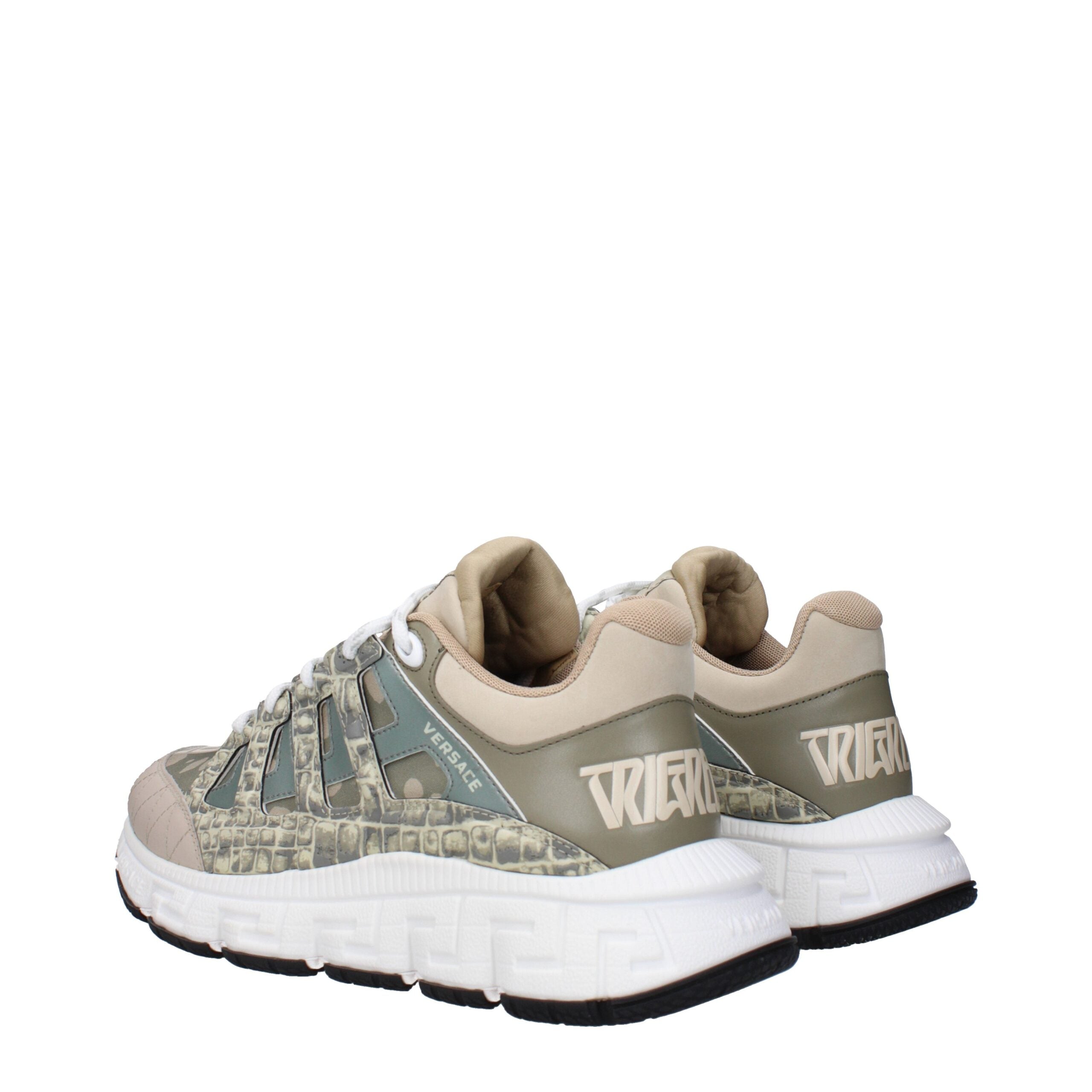 Sneakers Low Top Vans in Tessuto Verde, Tacco 5cm