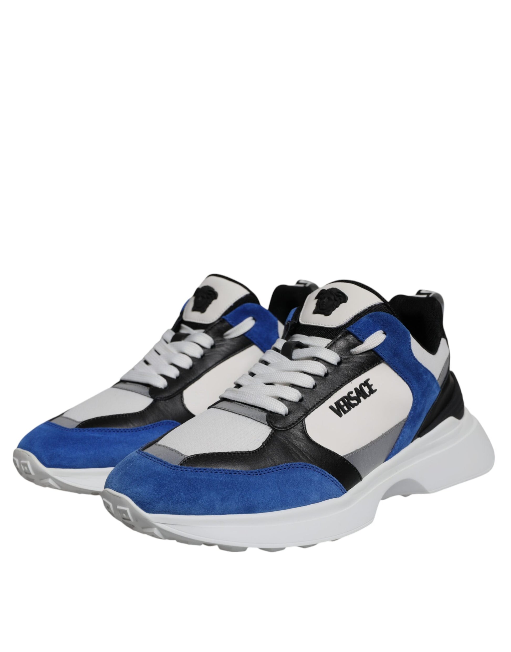 Sneakers Low Top Versace Canvas Quad Medusa in Tessuto Multicolor