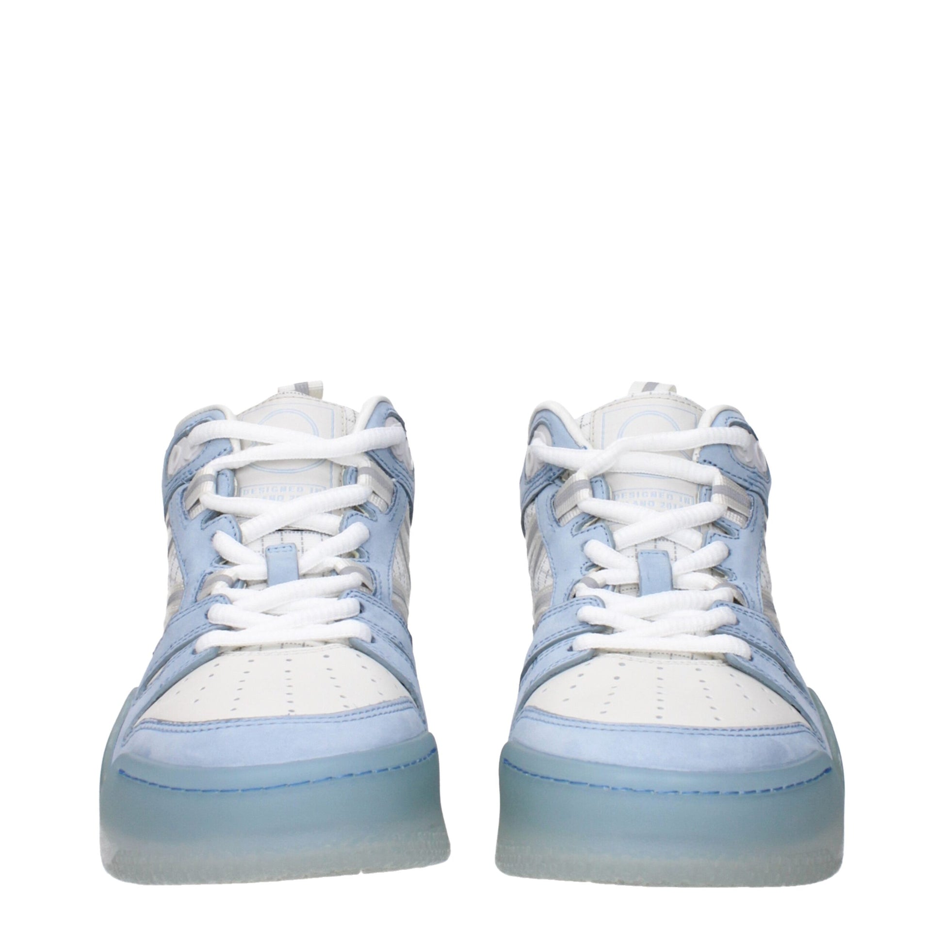 Sneakers Moncler High Top in Pelle Bianca con Triplo Logo