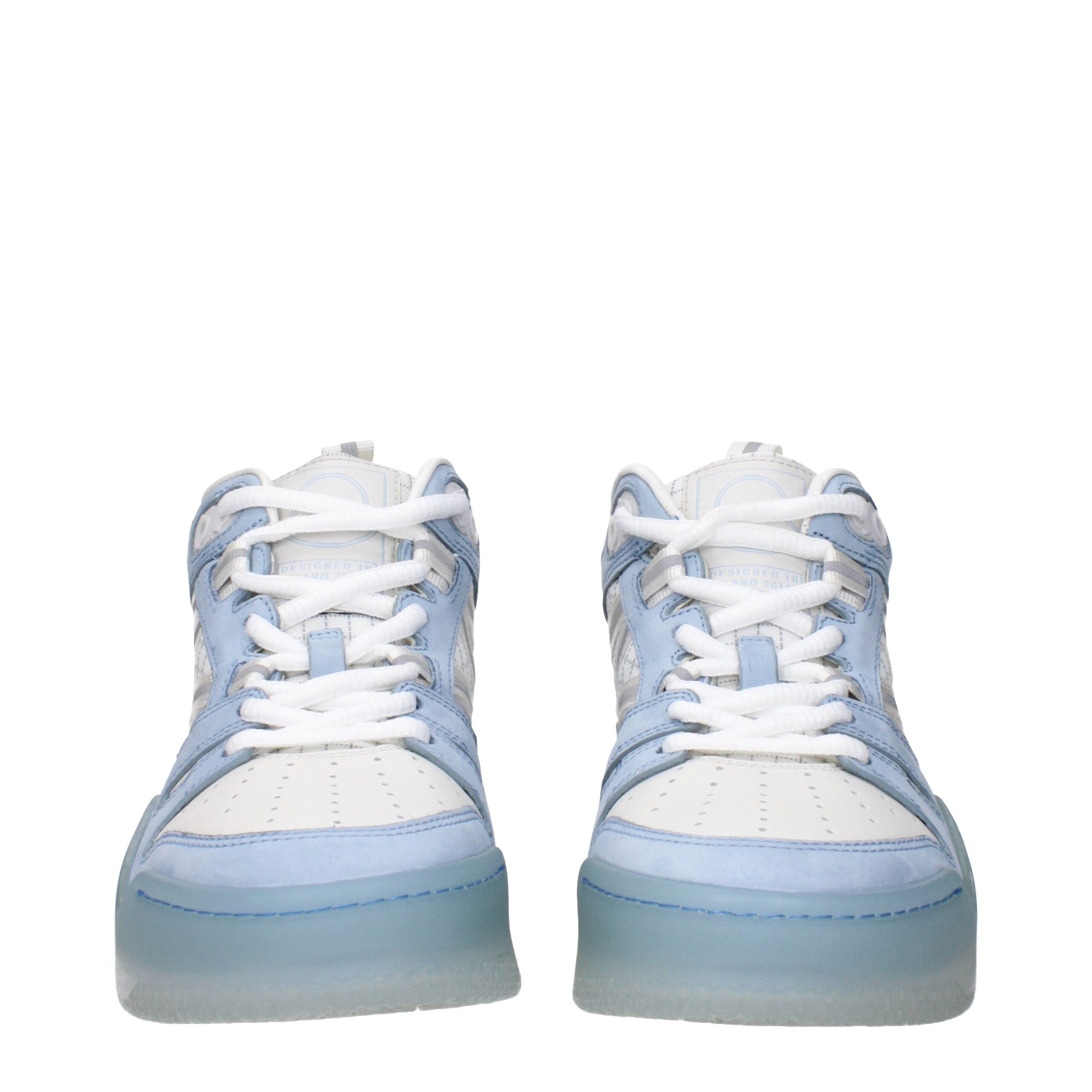 Sneakers Moncler High Top in Pelle Bianca con Triplo Logo