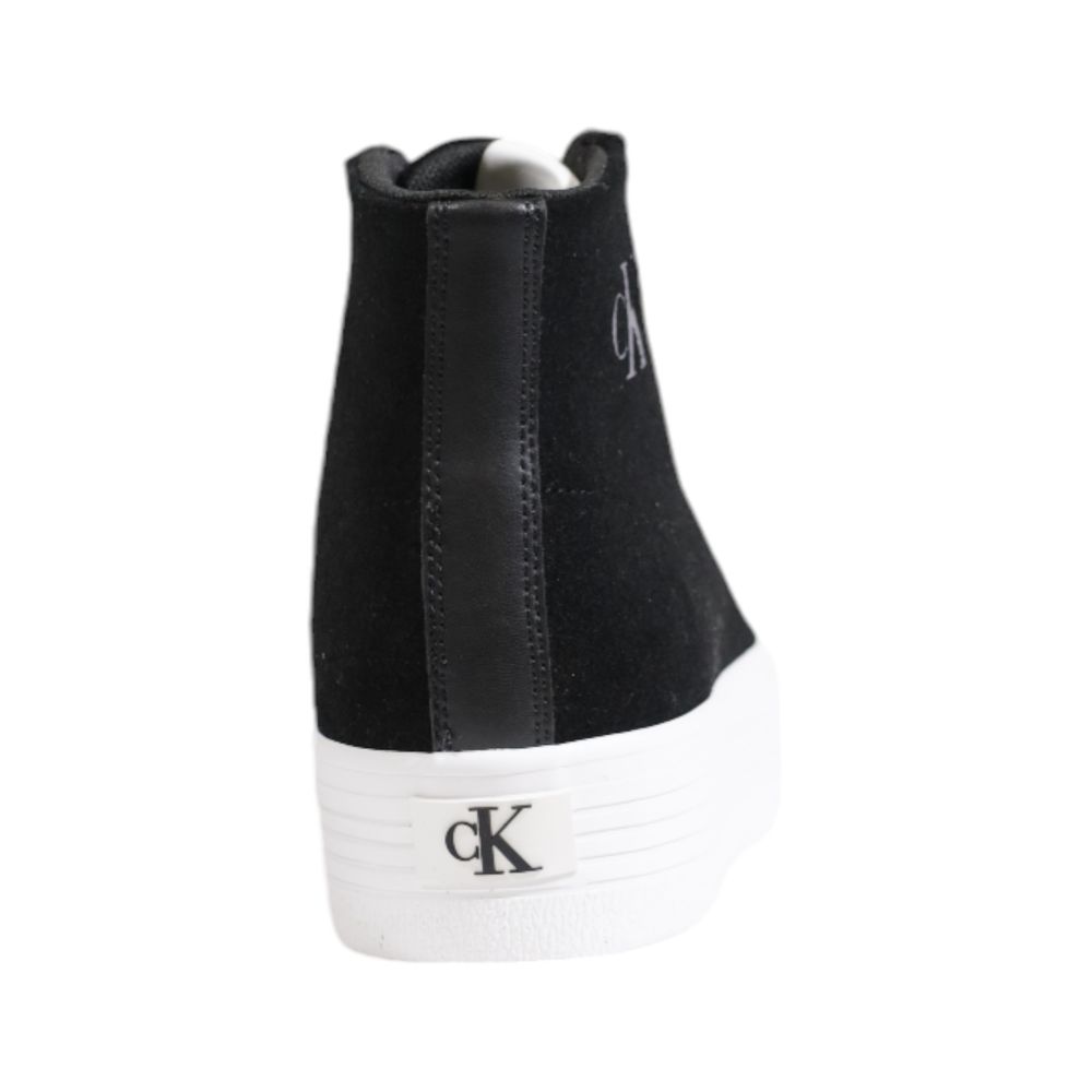 Sneakers Platform Calvin Klein Jeans VULC FLATFORM in Suede Nero