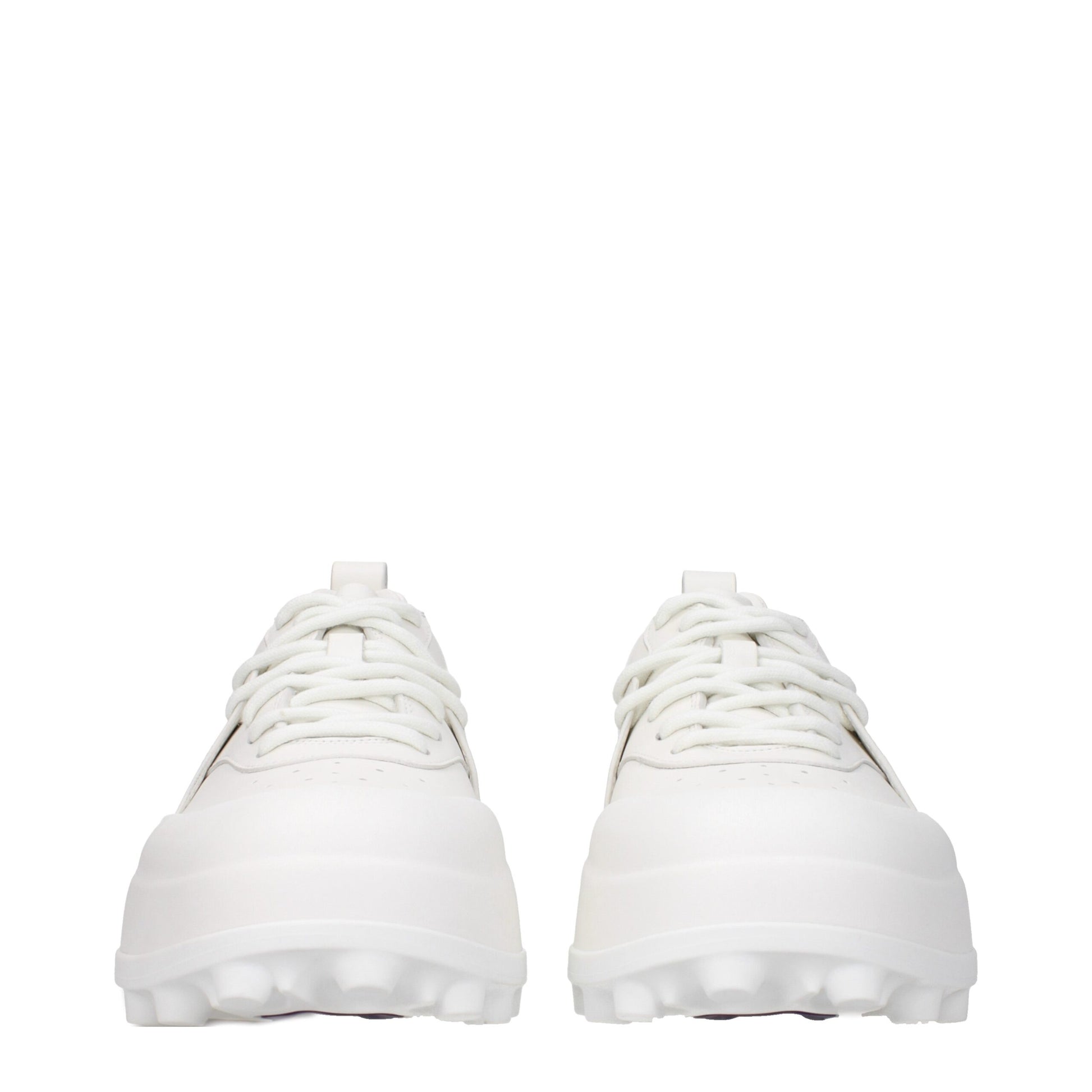 Sneakers Platform Jil Sander in Pelle Bianca Tacco 6 cm