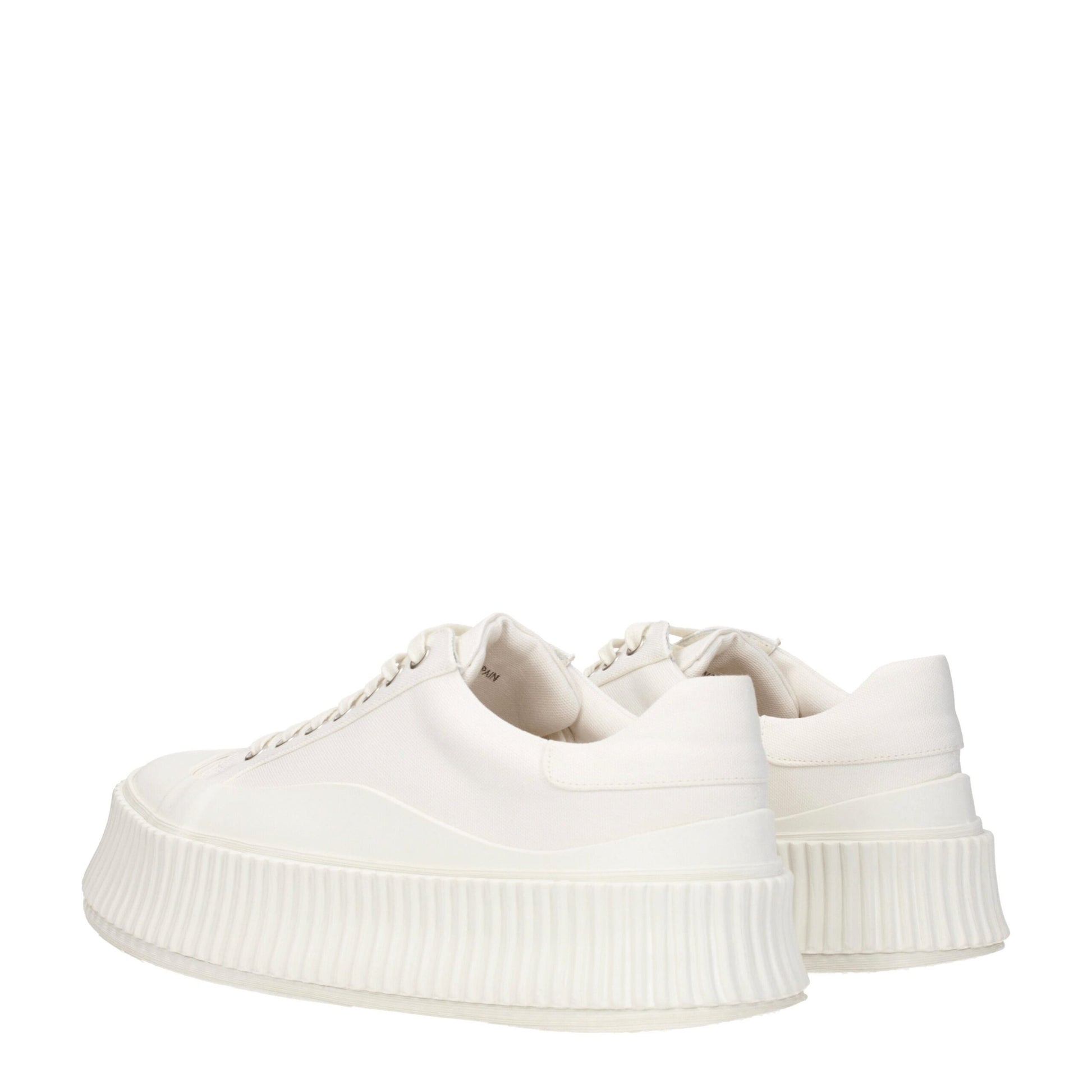 Sneakers Platform Jil Sander in Tessuto Bianco