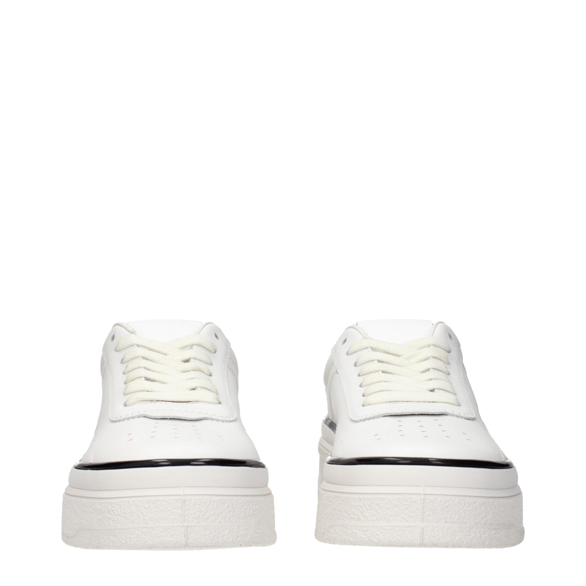 Sneakers Platform Jil Sander in Vera Pelle Bianca